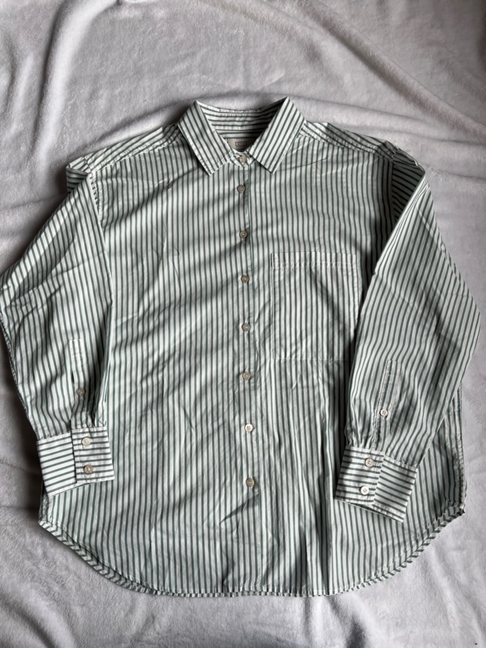 Green Striped Deep End Button-Up Shirt